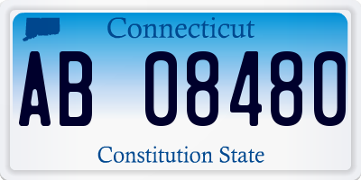 CT license plate AB08480