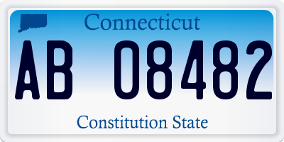 CT license plate AB08482