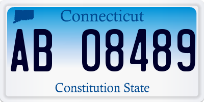 CT license plate AB08489