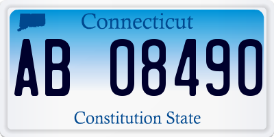 CT license plate AB08490