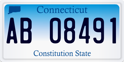 CT license plate AB08491