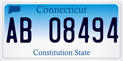 CT license plate AB08494