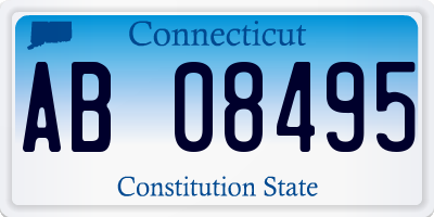 CT license plate AB08495