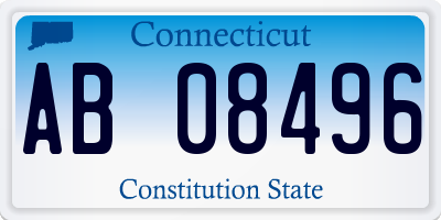 CT license plate AB08496