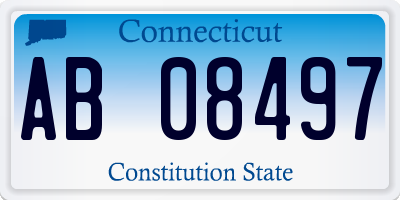 CT license plate AB08497