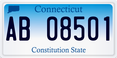 CT license plate AB08501