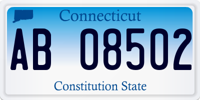 CT license plate AB08502