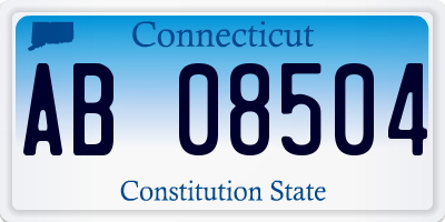 CT license plate AB08504