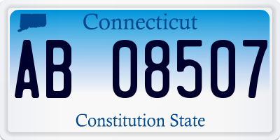 CT license plate AB08507