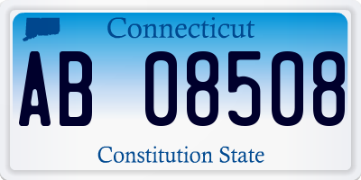 CT license plate AB08508