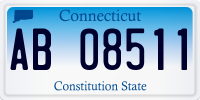 CT license plate AB08511