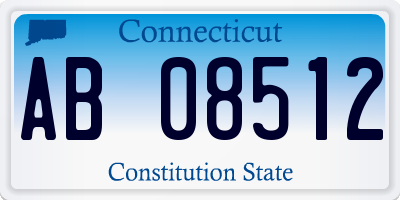 CT license plate AB08512