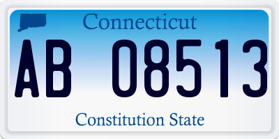 CT license plate AB08513