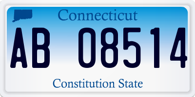 CT license plate AB08514