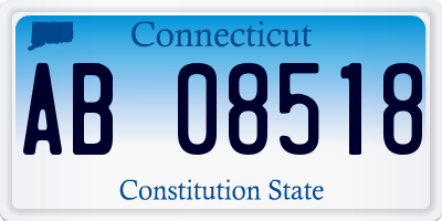 CT license plate AB08518