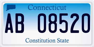 CT license plate AB08520