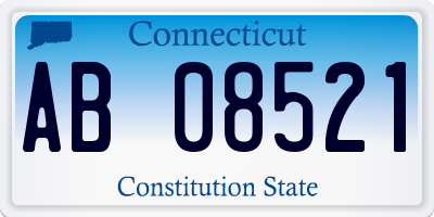 CT license plate AB08521