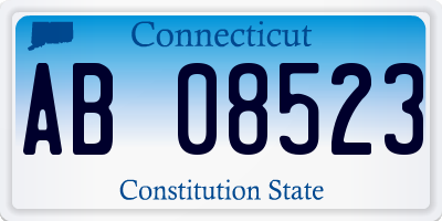 CT license plate AB08523