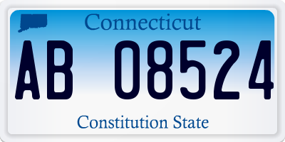 CT license plate AB08524