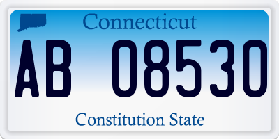 CT license plate AB08530