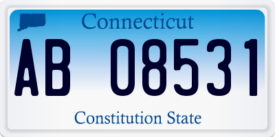 CT license plate AB08531