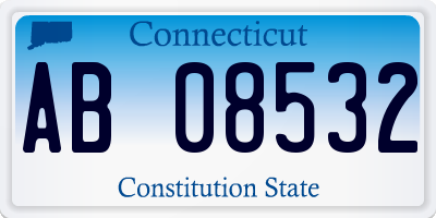 CT license plate AB08532