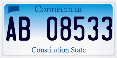 CT license plate AB08533