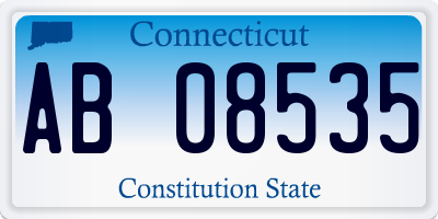 CT license plate AB08535