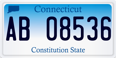 CT license plate AB08536