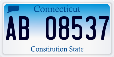 CT license plate AB08537