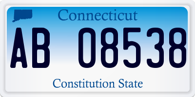 CT license plate AB08538