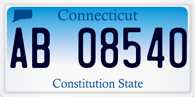 CT license plate AB08540