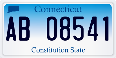 CT license plate AB08541