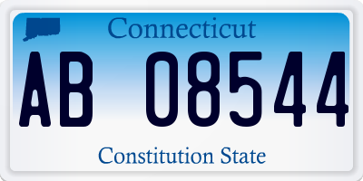 CT license plate AB08544