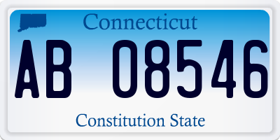 CT license plate AB08546