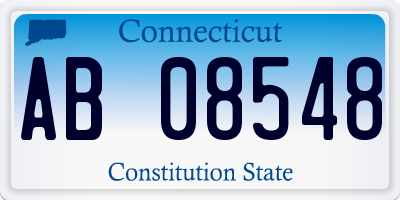 CT license plate AB08548