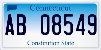 CT license plate AB08549