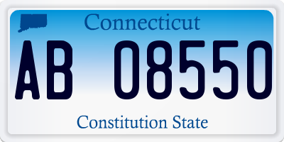 CT license plate AB08550