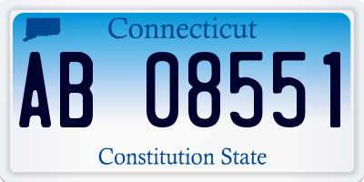 CT license plate AB08551