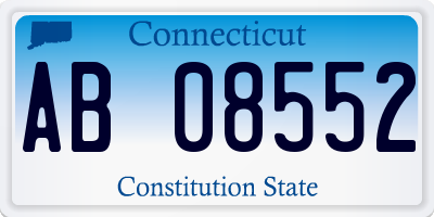 CT license plate AB08552