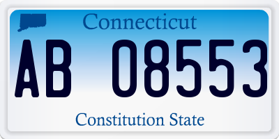 CT license plate AB08553