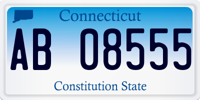 CT license plate AB08555