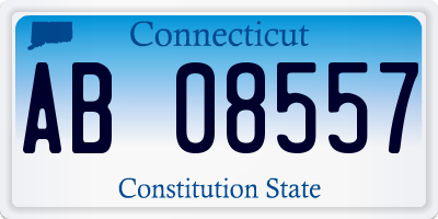 CT license plate AB08557