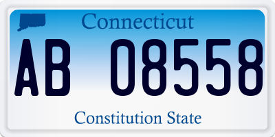 CT license plate AB08558