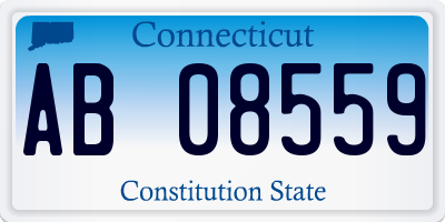 CT license plate AB08559