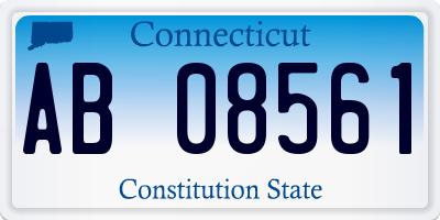 CT license plate AB08561