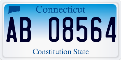 CT license plate AB08564