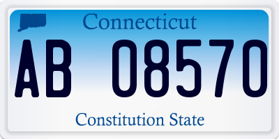 CT license plate AB08570