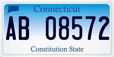 CT license plate AB08572