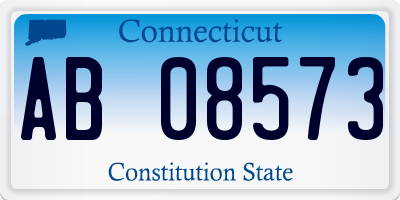 CT license plate AB08573